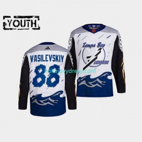 Dětské Hokejový Dres Tampa Bay Lightning Andrei Vasilevskiy 88 Adidas 2022 Reverse Retro Bílý Authentic